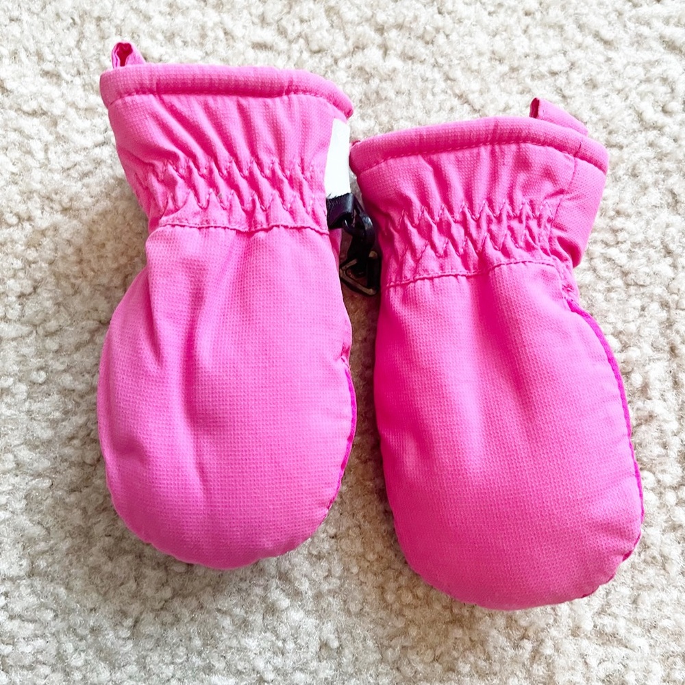Columbia Baby Girl Mittens One Size Pink